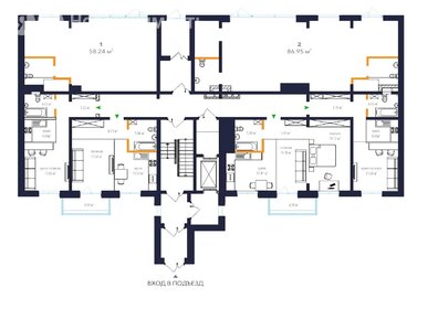 Квартира 79,5 м², 3-комнатная - изображение 2