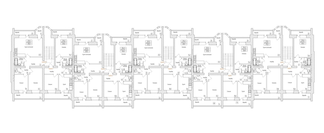 60 м², 2-комнатная квартира 6 500 000 ₽ - изображение 66