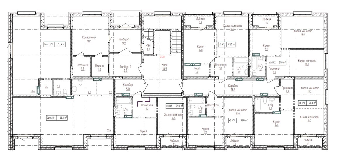 40 м², 2-комнатная квартира 3 150 000 ₽ - изображение 49