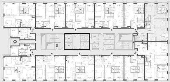 65 м², 2-комнатные апартаменты 29 600 000 ₽ - изображение 104