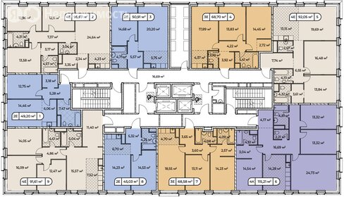 Квартира 68,7 м², 2-комнатная - изображение 2