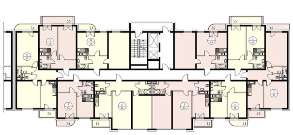 Квартира 64 м², 2-комнатная - изображение 1