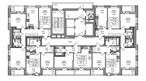 81,2 м², 3-комнатная квартира 12 500 000 ₽ - изображение 41