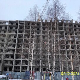 Ход строительства в жилом доме «Парк 17» за Октябрь — Декабрь 2021 года, 2