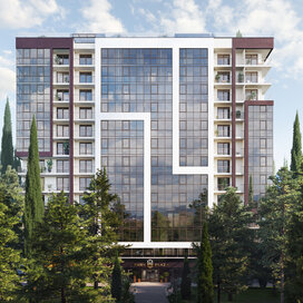 Купить однокомнатную квартиру с панорамными окнами в апарт-комплексе Park Plaza в Крыму - изображение 1