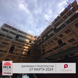 Ход строительства в ЖК «Рубин» за Январь — Март 2024 года, 4