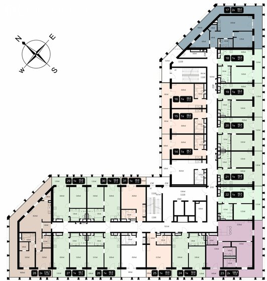 53,8 м², 2-комнатные апартаменты 16 140 000 ₽ - изображение 34