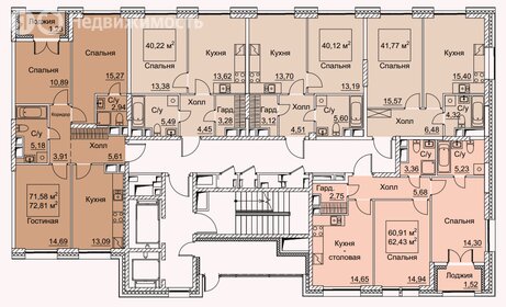 Квартира 72,8 м², 3-комнатная - изображение 2