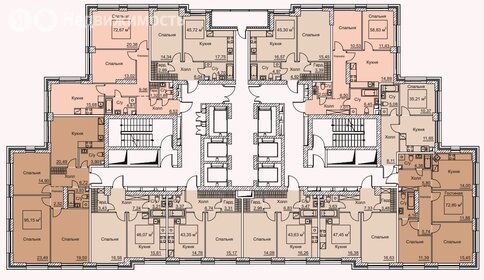 Квартира 74,1 м², 2-комнатная - изображение 2