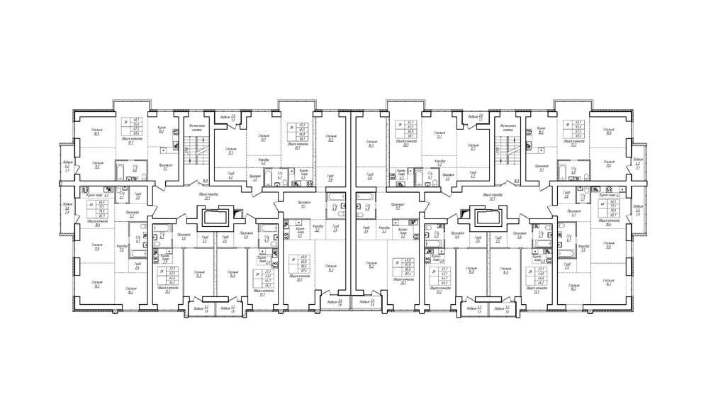 104,8 м², 4-комнатная квартира 15 500 000 ₽ - изображение 91