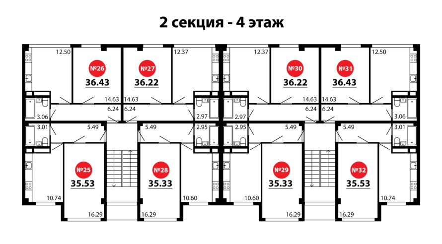 33,2 м², 1-комнатная квартира 5 349 890 ₽ - изображение 21