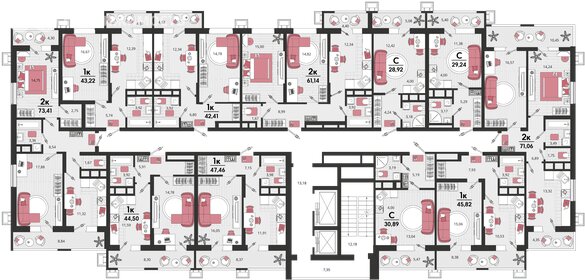 Квартира 73,4 м², 2-комнатная - изображение 2