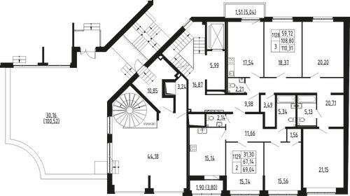 Квартира 127,9 м², 4-комнатная - изображение 2