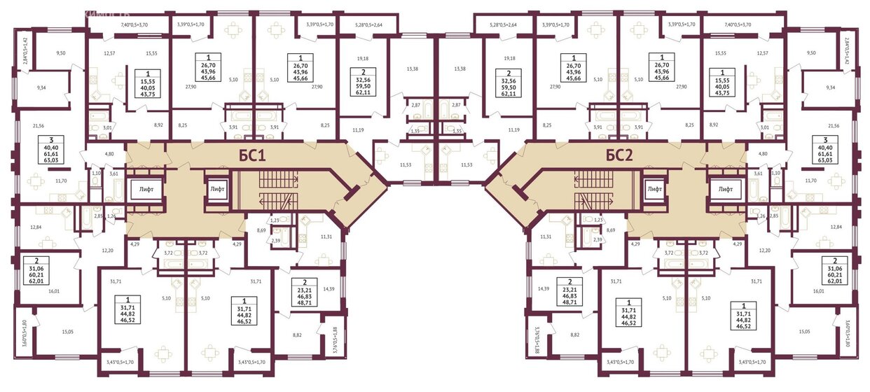 30,8 м², 1-комнатная квартира 5 100 000 ₽ - изображение 47