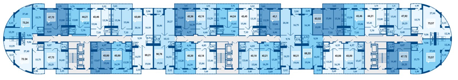 Квартира 69,9 м², 2-комнатная - изображение 2