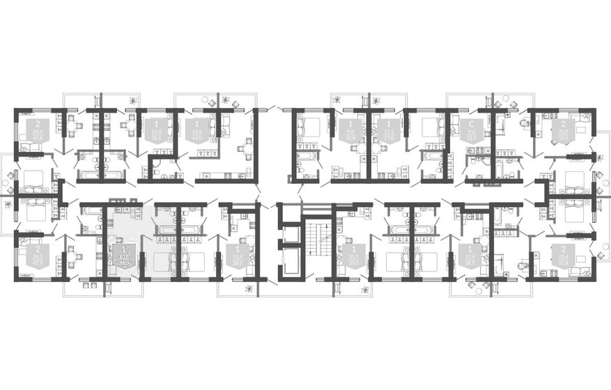 75 м², 2-комнатные апартаменты 10 500 000 ₽ - изображение 67