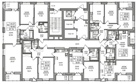 56 м², 2-комнатная квартира 8 300 000 ₽ - изображение 84