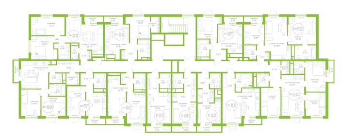 Квартира 70,6 м², 2-комнатная - изображение 2