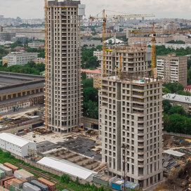 Ход строительства в ЖК «Павелецкая Сити» за Апрель — Июнь 2022 года, 2