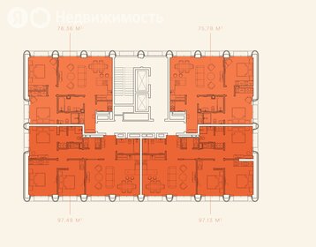 Квартира 76,4 м², 2-комнатная - изображение 2