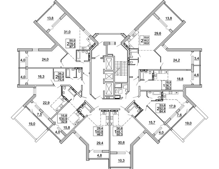 50,3 м², 1-комнатная квартира 10 400 432 ₽ - изображение 7