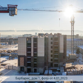 Ход строительства в семейном квартале «Барбарис» за Январь — Март 2023 года, 3