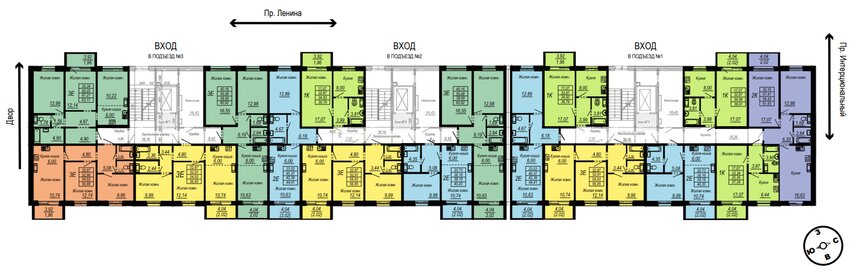 Квартира 53 м², 3-комнатная - изображение 1