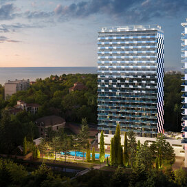 Купить 1-комнатную квартиру рядом с морем в комплексе апартаментов «Эфириум» в Республике Крым - изображение 1