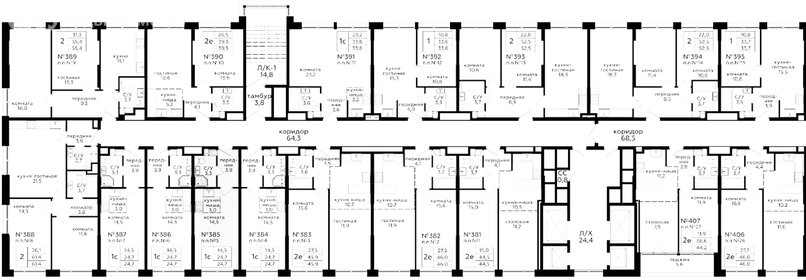 Квартира 24,7 м², 1-комнатные - изображение 2