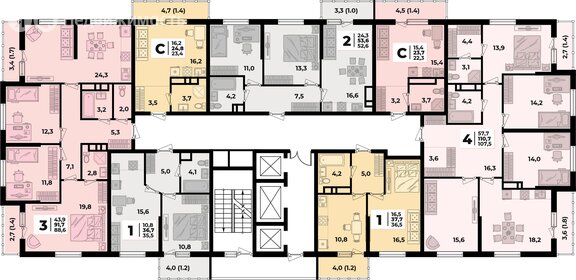 Квартира 62,3 м², 2-комнатная - изображение 2