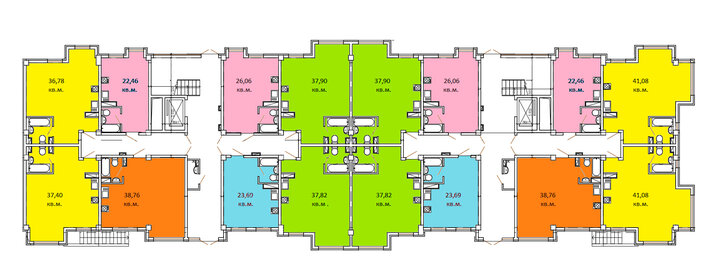 Квартира 37,7 м², 2-комнатная - изображение 1