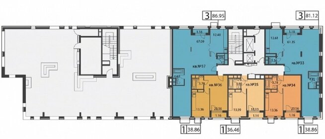 Квартира 38,1 м², 1-комнатная - изображение 2
