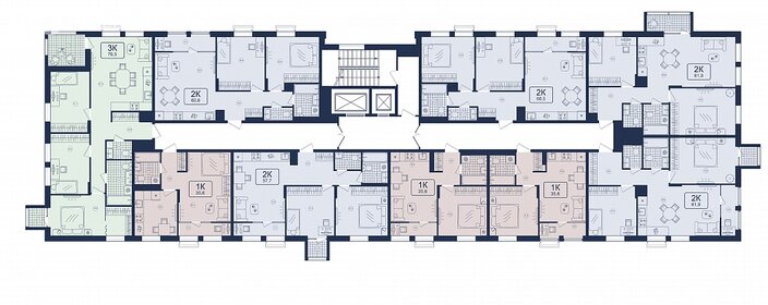 Квартира 57,5 м², 2-комнатная - изображение 2