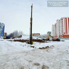 Ход строительства в жилом доме в 22 мкр. за Январь — Март 2022 года, 2