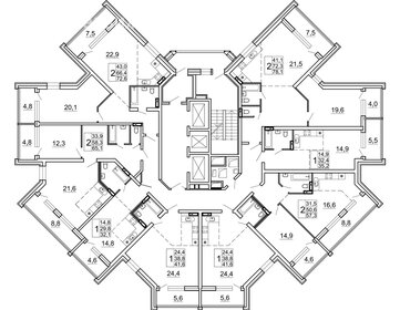 Квартира 72,6 м², 2-комнатная - изображение 2