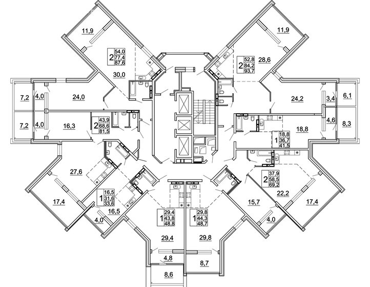 50,3 м², 1-комнатная квартира 10 400 432 ₽ - изображение 26