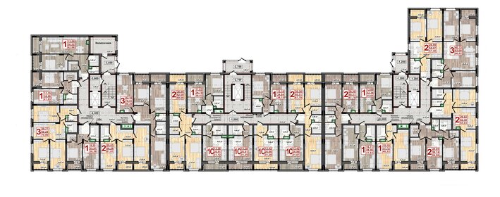 69,5 м², 2-комнатная квартира 7 310 300 ₽ - изображение 28