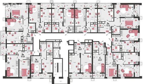 Квартира 74,5 м², 2-комнатная - изображение 2