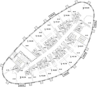 Квартира 46 м², 1-комнатные - изображение 1