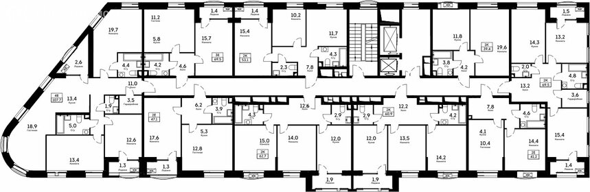 Квартира 66,8 м², 3-комнатная - изображение 1