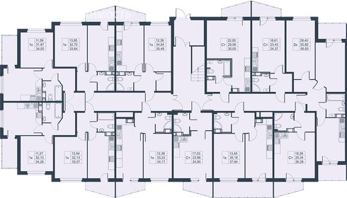 56,9 м², 2-комнатная квартира 8 653 360 ₽ - изображение 69