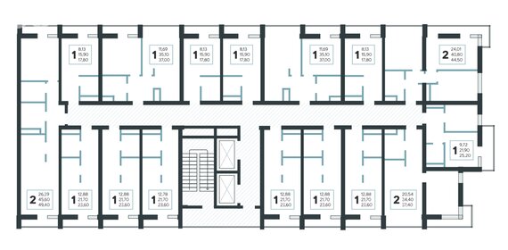 42,9 м², 2-комнатная квартира 15 995 150 ₽ - изображение 2