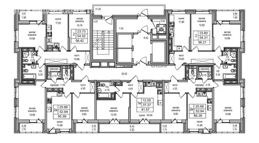 56,3 м², 2-комнатная квартира 10 200 000 ₽ - изображение 36