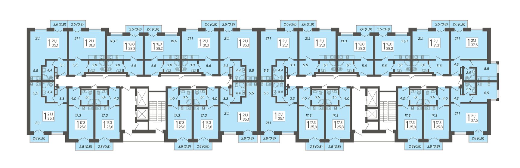35 м², 1-комнатная квартира 8 800 000 ₽ - изображение 35
