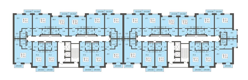 Квартира 38 м², студия - изображение 1