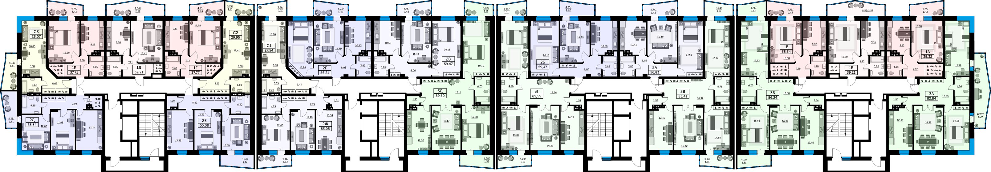 76,6 м², 3-комнатная квартира 9 450 000 ₽ - изображение 54
