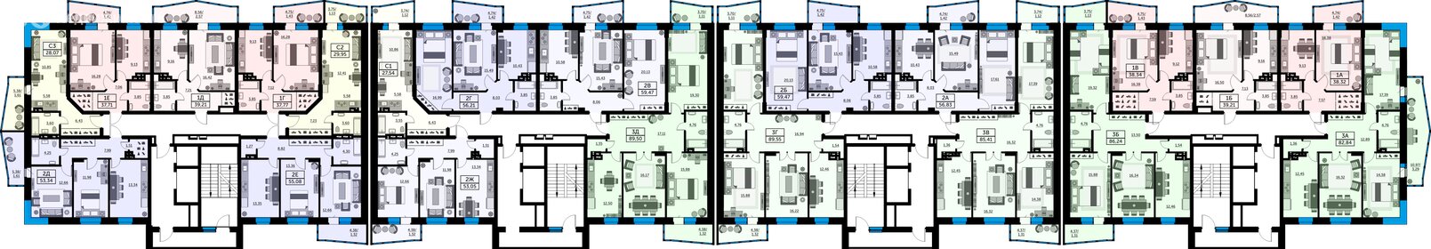 93,1 м², 2-комнатная квартира 9 310 000 ₽ - изображение 21