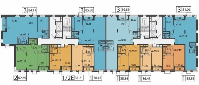 53,5 м², 1-комнатная квартира 32 000 000 ₽ - изображение 63