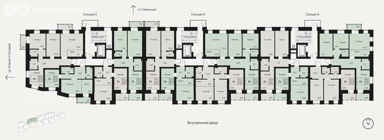 Квартира 44 м², 2-комнатная - изображение 2