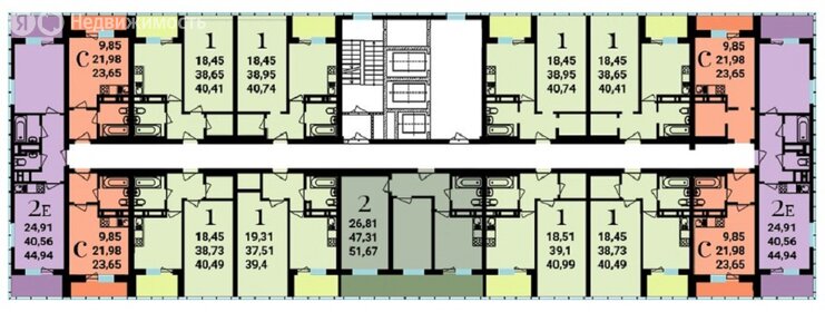 Квартира 38,4 м², 1-комнатная - изображение 2